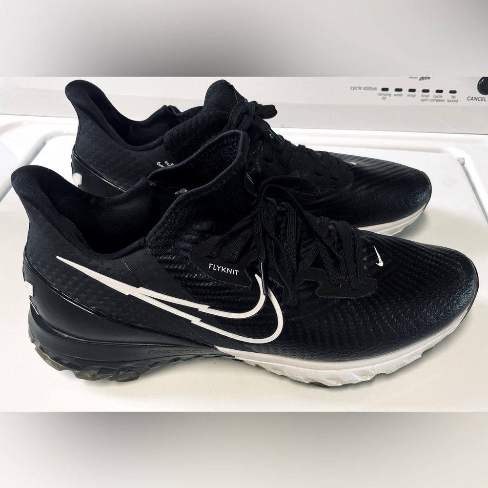 NIKE Air Zoom Flyknit Infinity Tour Black Golf Shoes MEN 10.5